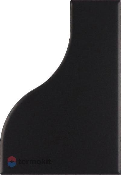 Керамическая плитка Equipe Curve 28861 Black Matt настенная 8,3x12