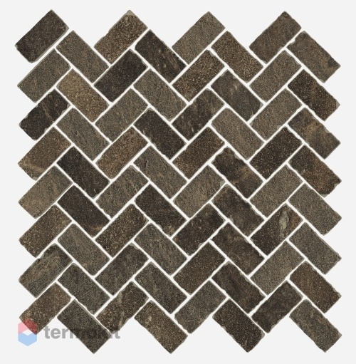 Керамогранит Италон Genesis 620110000095 Mercury Brown Mosaico Cross 31,5х29,7