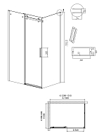 Душевой уголок Grossman Classic 1950x1300x900 хром 120.K33.04.1390.21.00