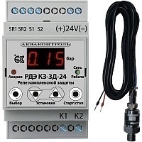Aquacontrol Реле защиты по давлению с выносным датчиком давления на DIN рейку РДЭ-КЗ-3Д-24-550-2/3-10