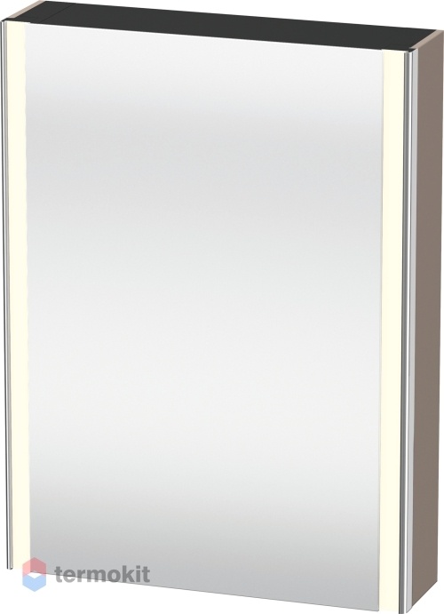 Зеркальный шкаф Duravit XSquare 60 с подсветкой Базальт XS7111L4343