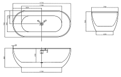 Акриловая ванна ABBER 1720х790 AB9241