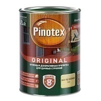 Pinotex Original, кроющая противогрибковая пропитка для защиты древесины с воском,база BС,0,84 л