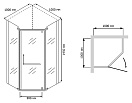 Душевой уголок RGW Passage PA-81 100х100х195 01088100-21 (матовое стекло) Хром