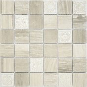 Мозаика Caramelle Mosaic Art Stone Travertino Silver Mat (4,8x4,8) 30x30