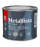Tikkurila Metallista,Специальная атмосферостойкая краска по ржавчине для внутренних и наружных работ,Молот. серебристая,0,4л
