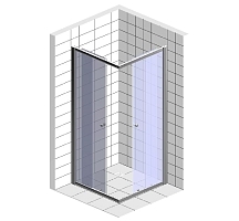 Душевой уголок Parly 1900x900x900 с поддоном черный ZEQ911B