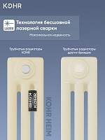 Стальной трубчатый радиатор Kohr Heim 3057/10 секций с боковым подключением 3/4 RAL1015
