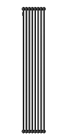 Стальной трубчатый радиатор Kohr Heim 2180/08 секций с боковым подключением 3/4 черный