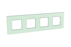 Рамки Schneider Electric Unica Quadro 4 поста горизонтальная матовое стекло MGU2.708.17