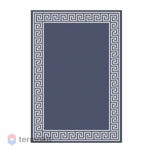 Ковёр Kitroom Флурлюкс (Сизаль) 80x150 прямоугольный синий/кремовый 51407 50622