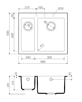 Мойка для кухни Omoikiri Bosen 59-2-BL 4993149