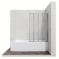 Душевая шторка на ванну Ambassador Bath Screens 1000x1400 хром 16041111R