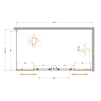 Душевой уголок Cezares Molveno 1950x1700x900 хром MOLVENO-AH-2/1-170/90-C-Cr-IV