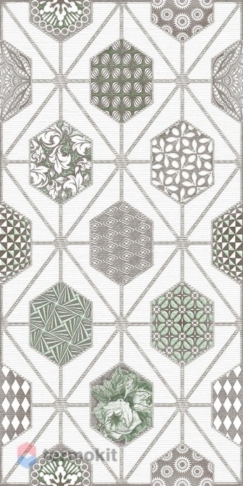 Керамическая плитка Azori Devore Light geometria декор 31,5х63
