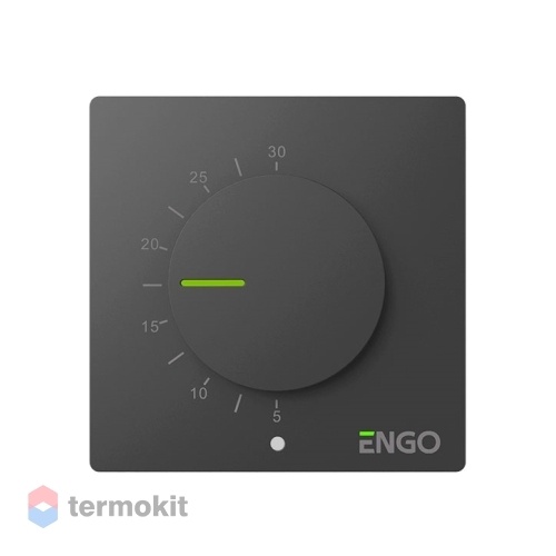 ENGO Терморегулятор непрограммируемый, 230 В, черный накладной ESIMPLE-230B