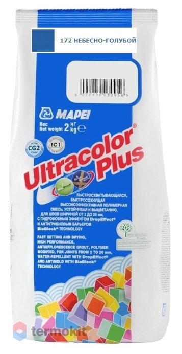 Затирка Mapei Ultracolor Plus №172 (Синий) 2 кг