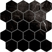 Мозаика Caramelle Marble Porcelain Marrone Oriente Pol Hexagon 26,7x30,8