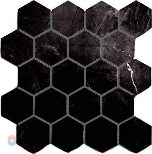 Мозаика Caramelle Marble Porcelain Marrone Oriente Pol Hexagon 26,7x30,8