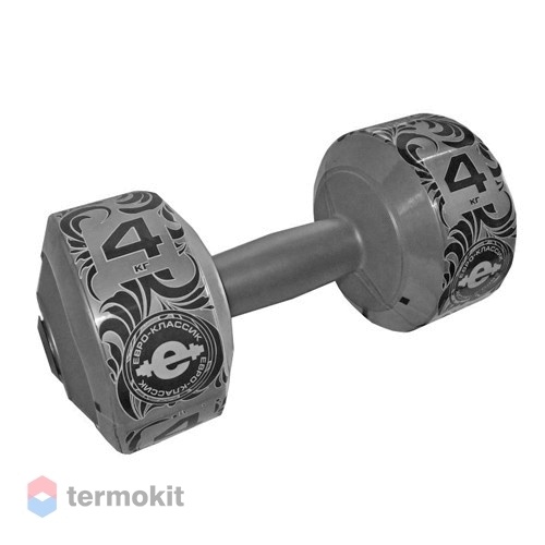 Гантель SportElite корпус пластик 4кг/шт, серебро ES-0378
