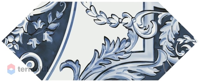 Керамическая плитка Kerama Marazzi Алмаш HGD/A512/35000 декор 1 синий глянцевый 14х34