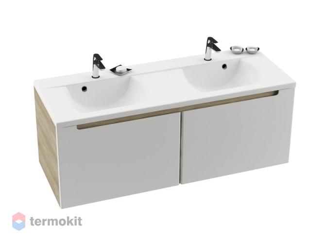 Тумба под двойной умывальник Ravak Classic SD 130 подвесная латте/белый