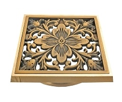 Насадка с рамкой и дизайн-решеткой &quot;Цветок&quot; Bronze de Luxe Viega 21975