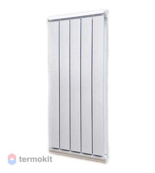 Дизайн-радиатор алюминиевый Silver 1000 \ 05 секций \ с боковым подключением белый