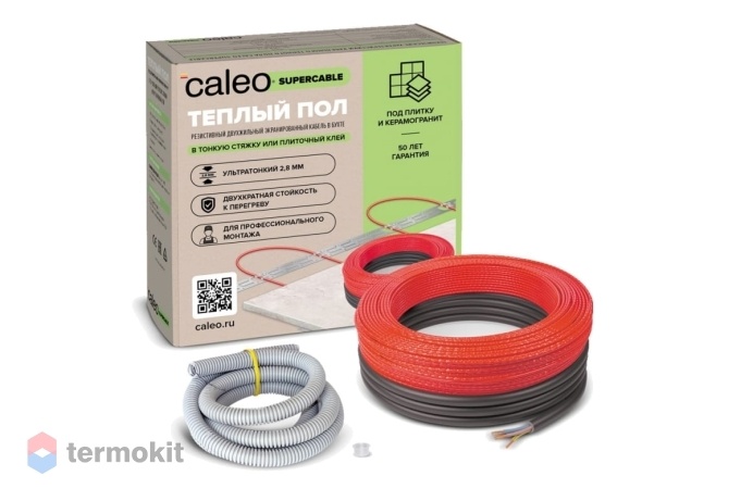 Двужильный нагревательный кабель Caleo Supercable 18W-50