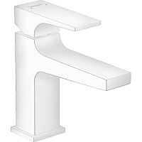 Смеситель для раковины Hansgrohe Metropol, со сливным клапаном Push-Open, белый матовый 32500700