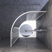 Душевой уголок AM.PM Gem 1900x800x800 матовое серебро W90G-401-080WT