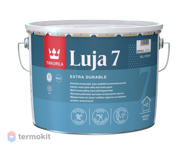 Tikkurila Luja 7, Специальная акрилатная краска, содержащая противоплесневый компонент, защищающий поверхность,база С,9л
