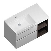 Тумба под раковину Kerama Marazzi CUBO 88 подвесная белый глянец CU.90lh\WHT