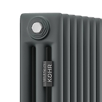 Стальной трубчатый радиатор Kohr Heim 3057/14 секций с боковым подключением 3/4 черный