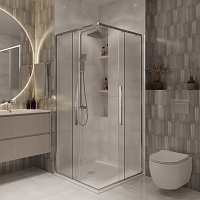 Душевой уголок Niagara Nova 1950x800x800 (шиншилла) хром NG-3622-34