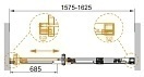 Душевая дверь в нишу CEZARES DUET-SOFT-BF-1 1950х1600 Хром