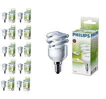 Лампа PH люминесцентная компактная Tornado spiral 8W E14 230-240V WW, 10 шт