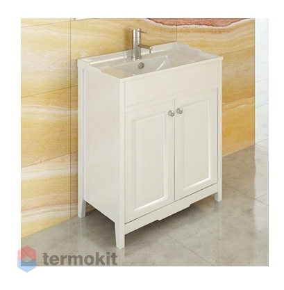 Тумба с раковиной COMFORTY Тбилиси-70 напольная белый глянец 00003132629