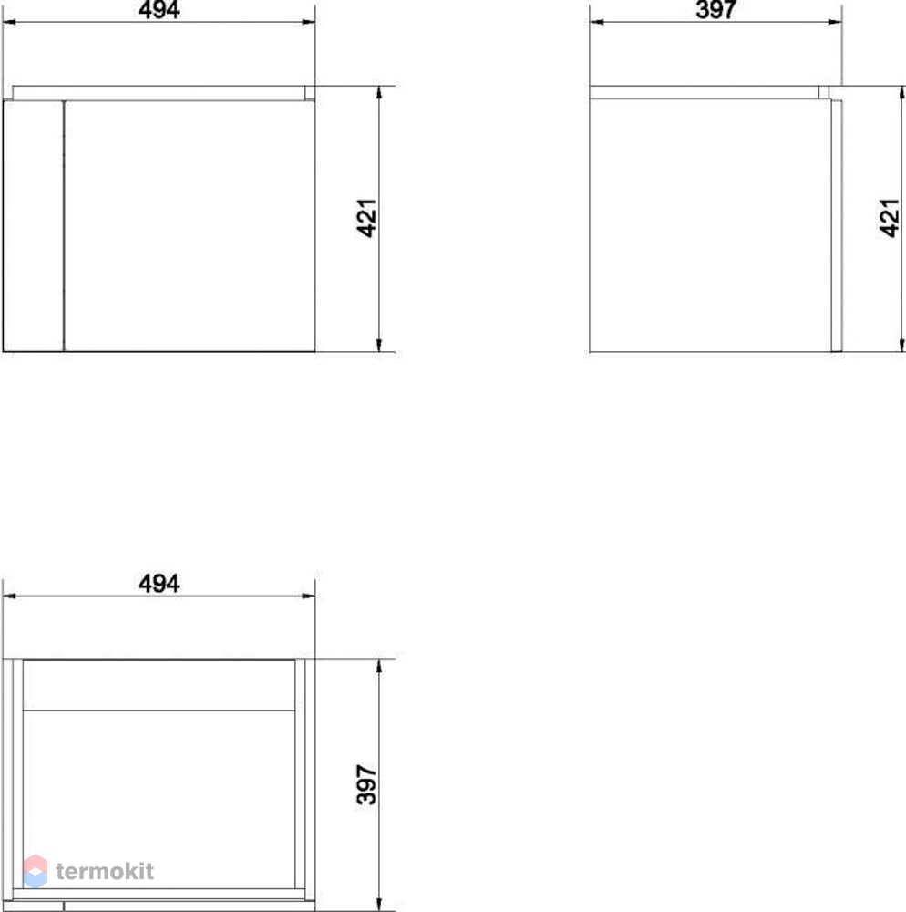 Тумба под раковину Cersanit COLOUR подвесная 50 белый SP-SZ-COL-CM/COL ...