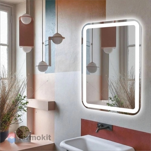 Зеркало Silver mirrors Malta neo 55 с подсветкой и часами LED-00002403