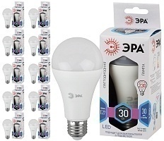 Лампа светодиодная ЭРА LED A65-30W-840-E27, 10 шт