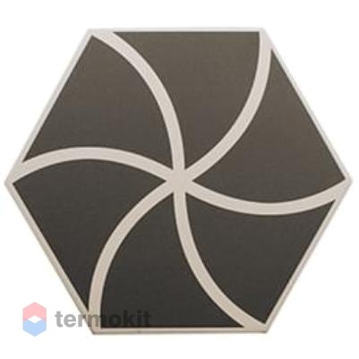 Керамогранит DNA Tiles Fancy Waves Graphite 20x23