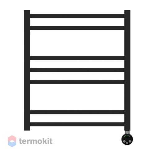 Электрический полотенцесушитель Lemark Bellario П7 500x600, левый/правый, черный LM68607EBL