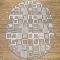 Ковёр Kitroom Флурлюкс (Сизаль) 140x200 овальный бежевый 51304