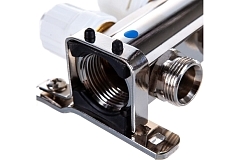 Kromwell Коллекторный блок из латуни с терм. клапанами и расходомерами 1" x 3/4" "евроконус" 4 вых.