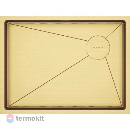 Мойка для кухни Paulmark NEXT-SKEW брашированное золото PM885844-BG