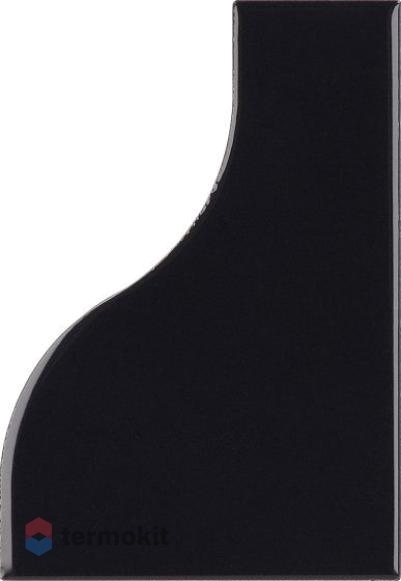 Керамическая плитка Equipe Curve 28849 Black Gloss настенная 8,3x12