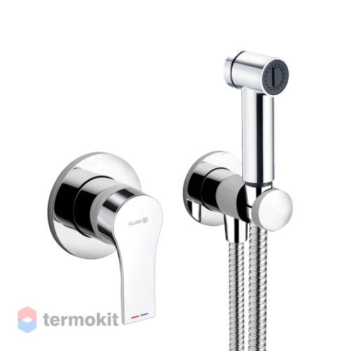 Встраиваемый смеситель с гигиеническим душем Kludi Zenta SL, хром 489980565