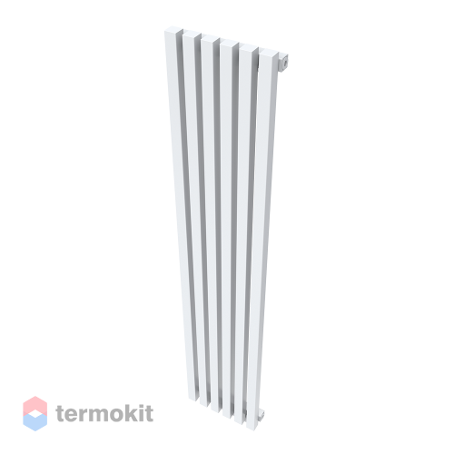 Стальной трубчатый радиатор КЗТО QUADRUM 60 V 1750 белый муар / 10 секций с нижним правым подключением