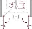 Душевая дверь BelBagno UNO 1200х1850 хром UNO-B-2-120-C-Cr